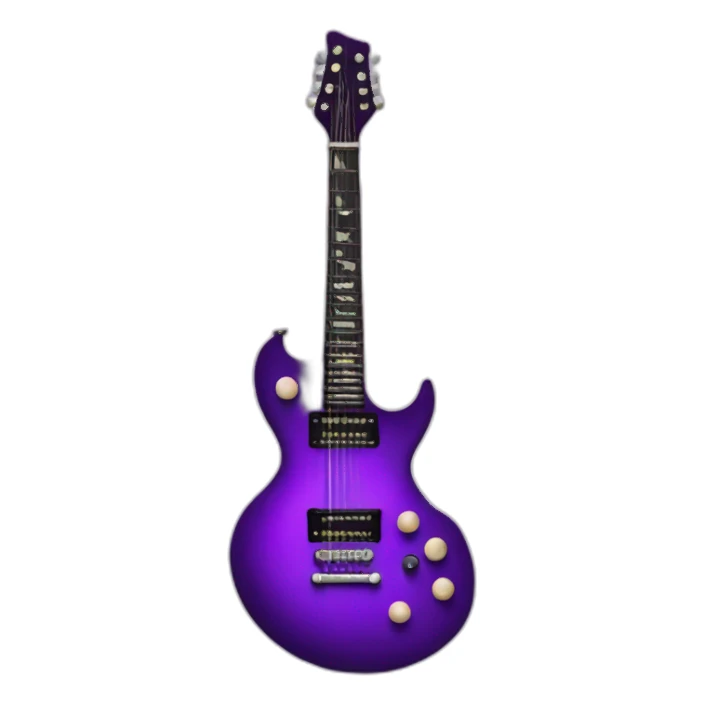Moon purple electric guitar sticker