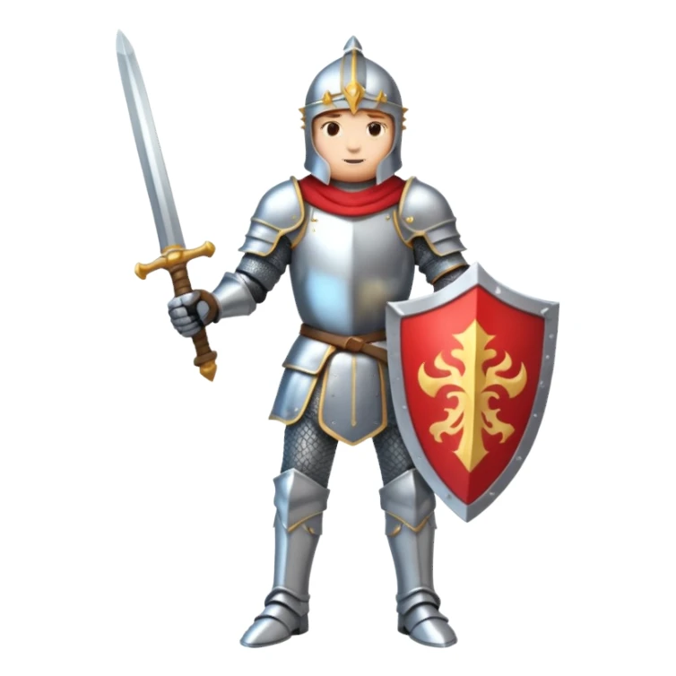 brave knight full body sticker