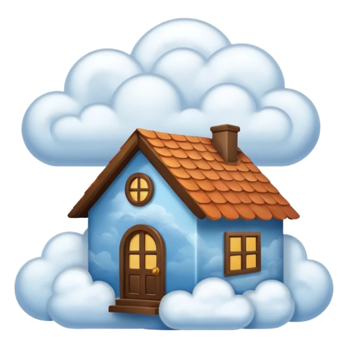 house made of clouds material  sticker