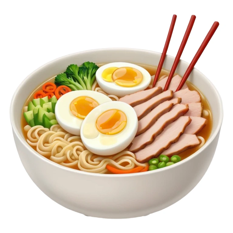 ramen bowl with one chopstick sticker