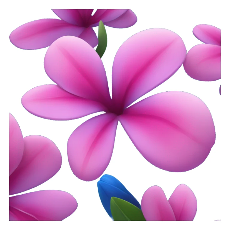 Blue and pink tropical flower  sticker