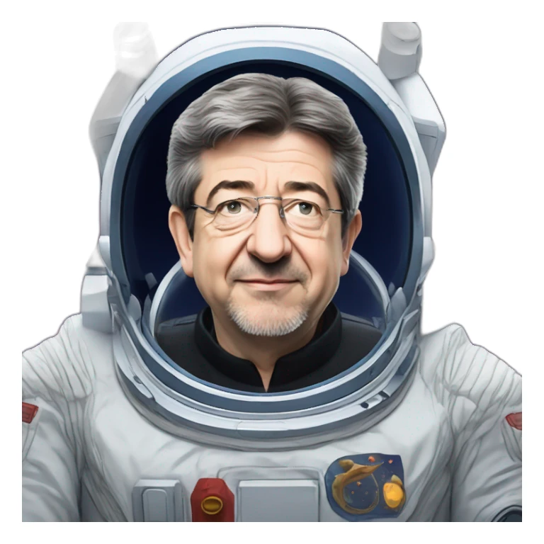 jean luc melenchon in space sticker