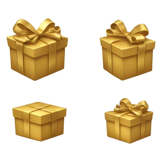 Golden Giftbox. sticker