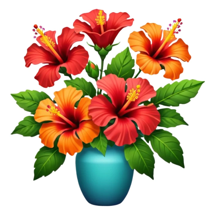 hibiscus flower bouquet
 sticker