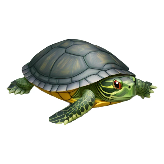 Red-eared slider turtle terrapin sticker