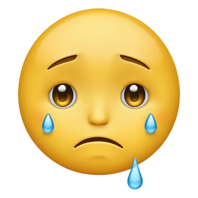 Emoji face trying not to cry sticker