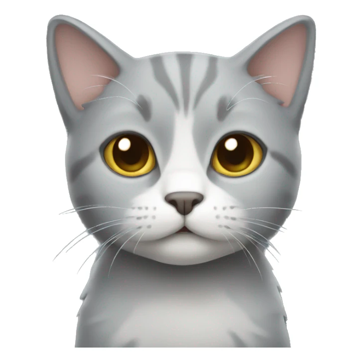 Gray small cat sticker