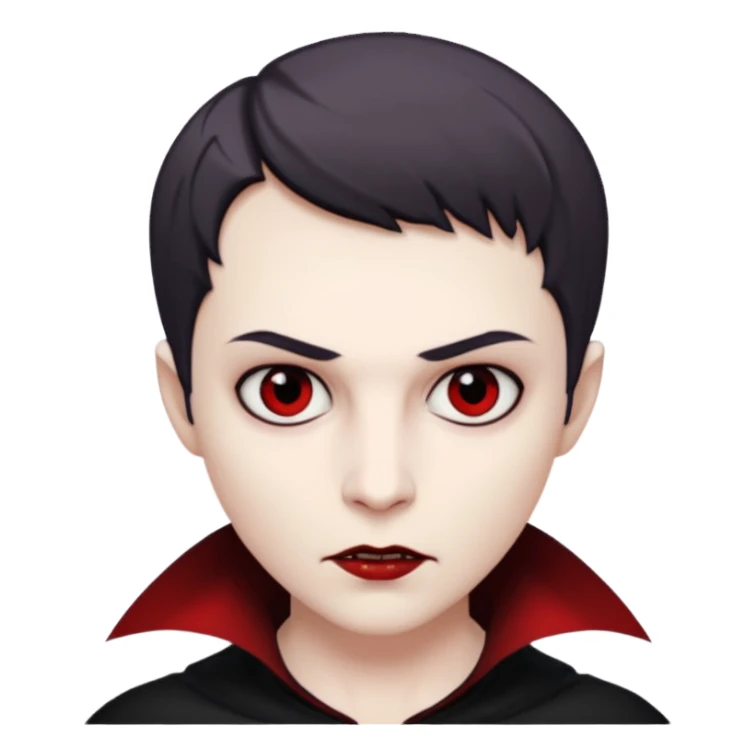 short hair vampire sticker