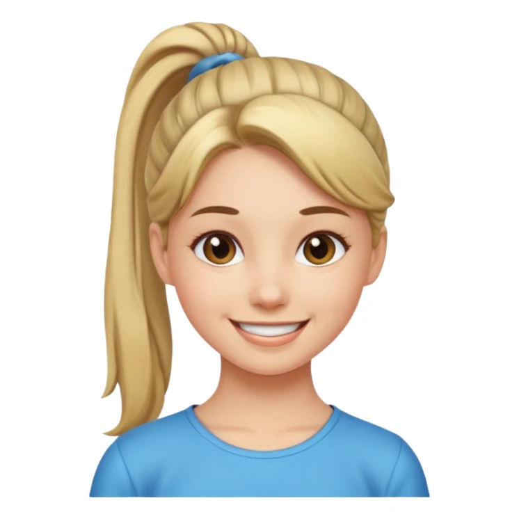 girl with ponytail sticker