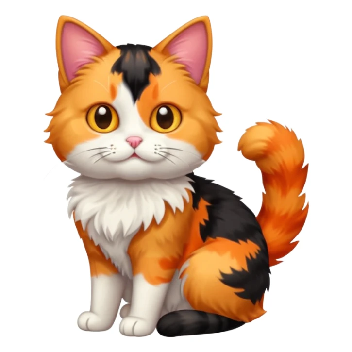 cute pick cat, full body sticker