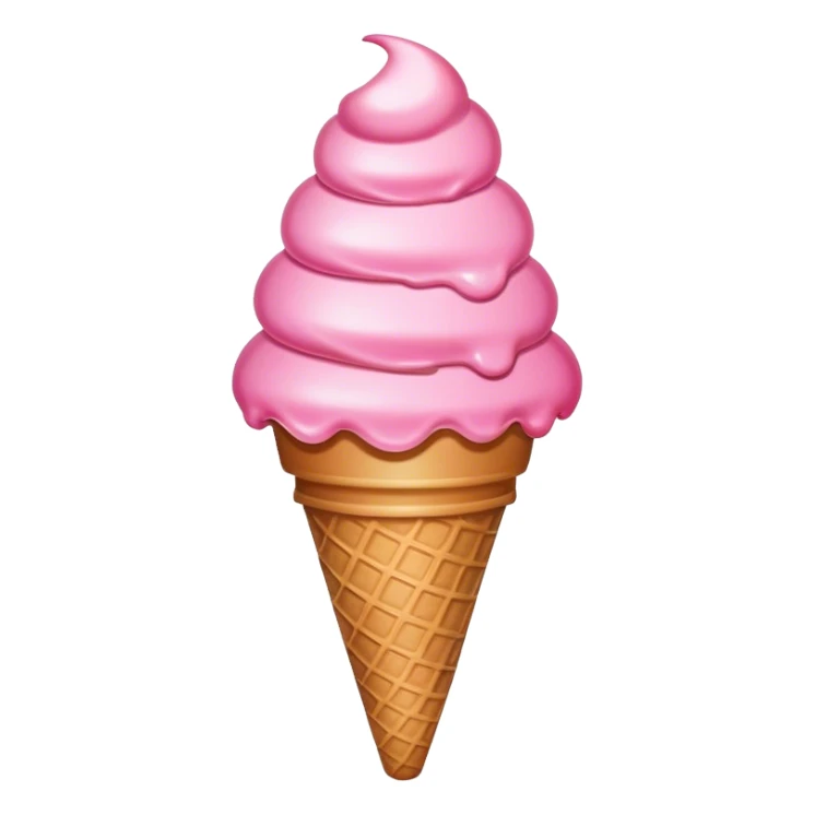 Pink ice cream cone sticker