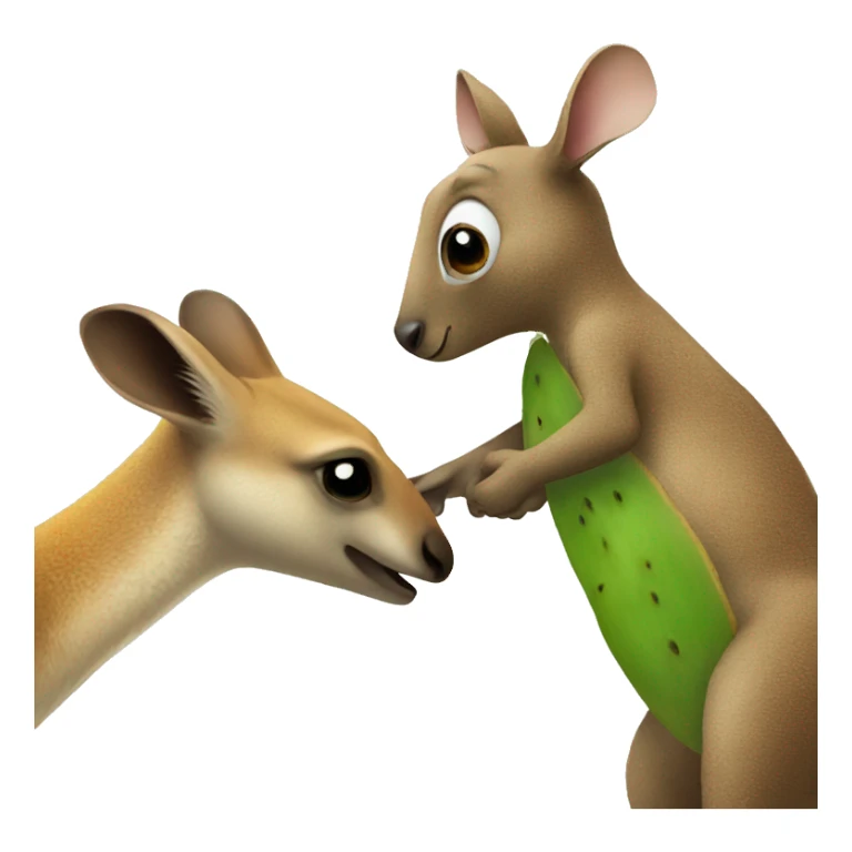 kangaroo and kiwi shaking hands sticker