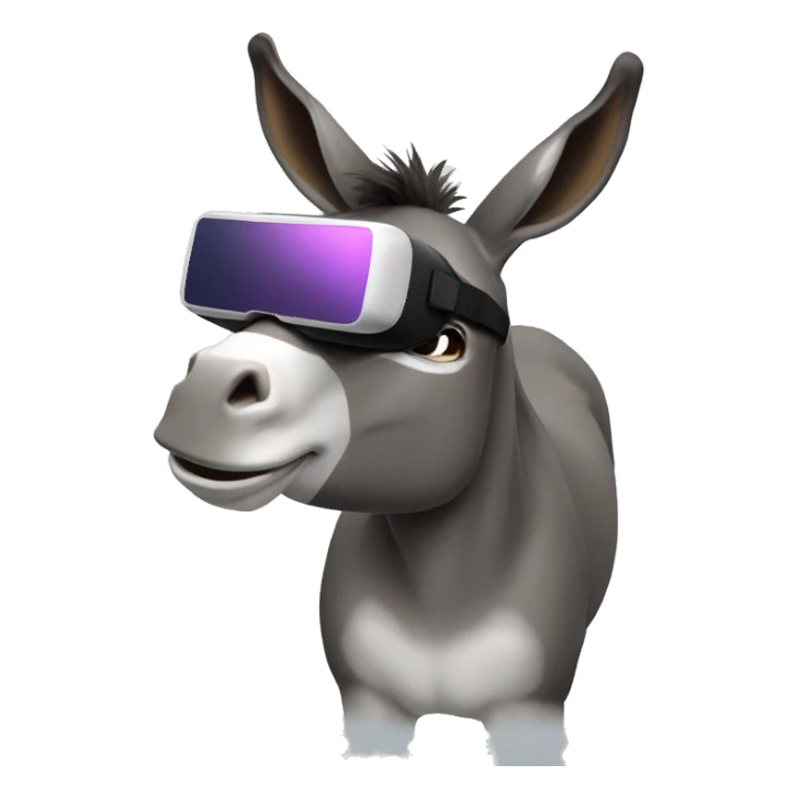 Donkey with vr sticker