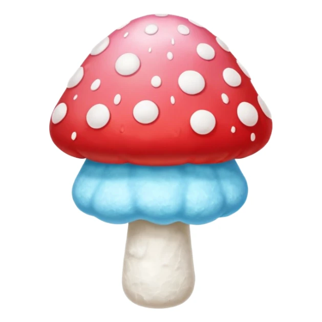 mushroom fly agaric with cotton candy multicolored sticker