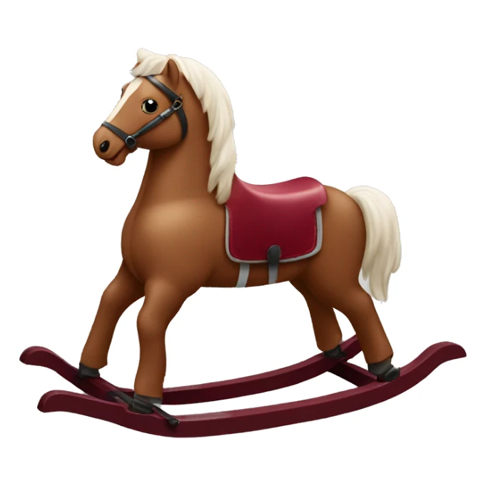 burgundy rocking horse sticker