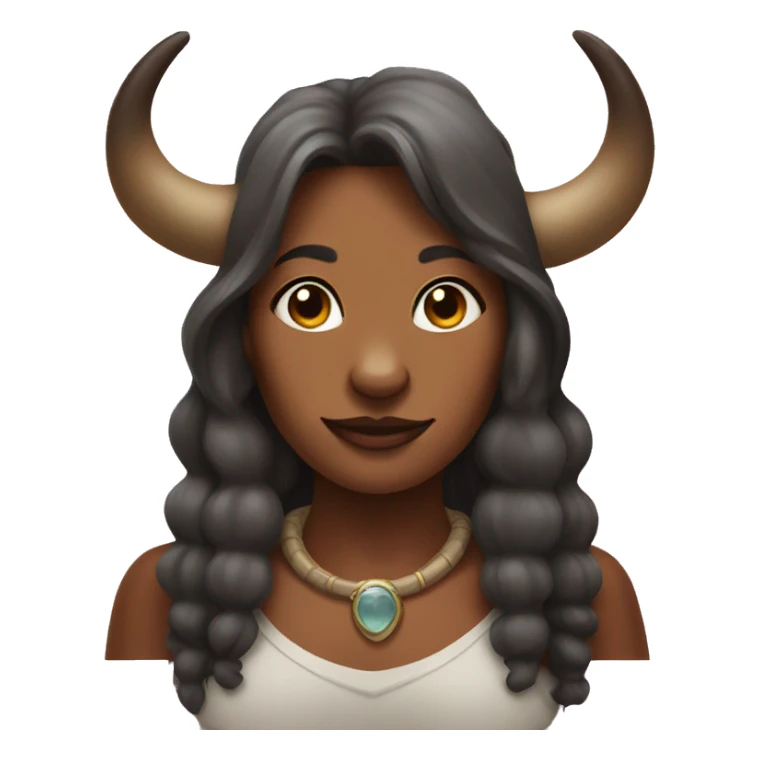 Anthropomorphic female buffalo  sticker