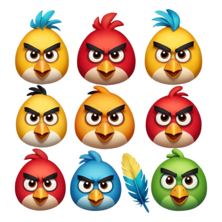 Angry birds r sticker