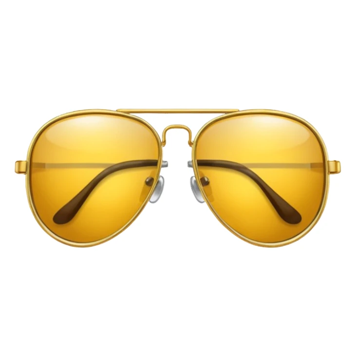 golden-yellow aviator Glasses sticker