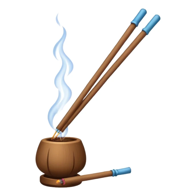 Wooden incense  sticker