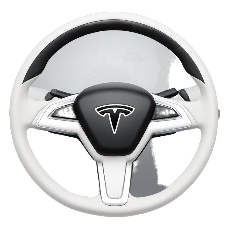 White stearing wheel Tesla model 3  sticker