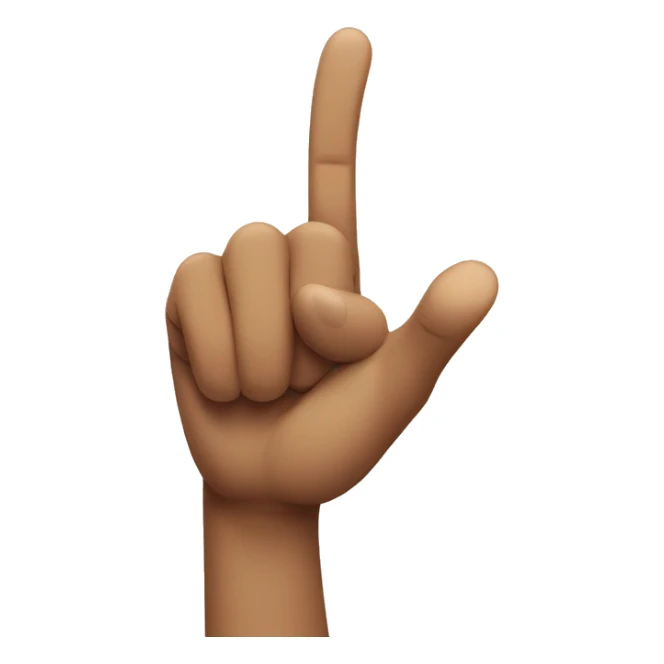 One finger up with smile sticker