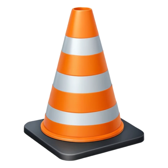 Cone de chantier sticker