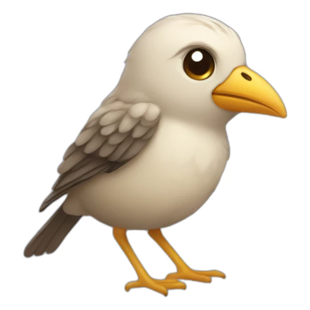 Small bird with a smile sticker