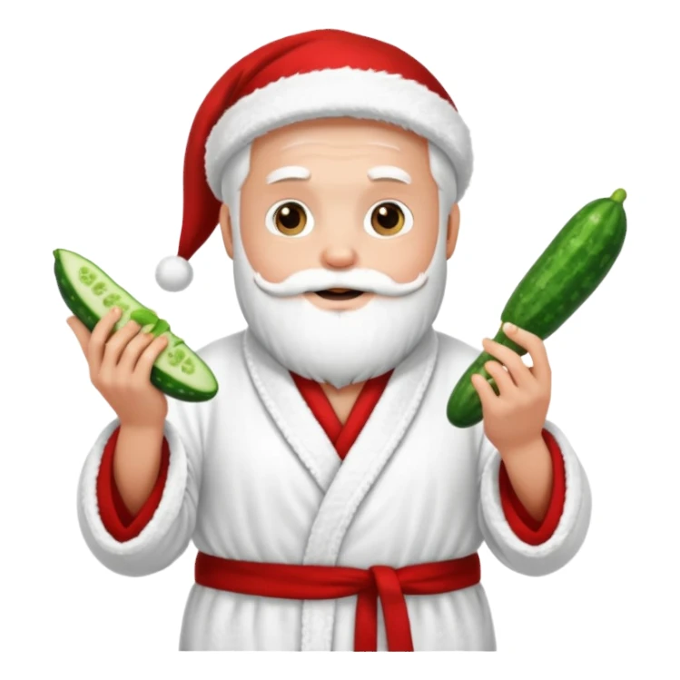Santa having a spa day sticker