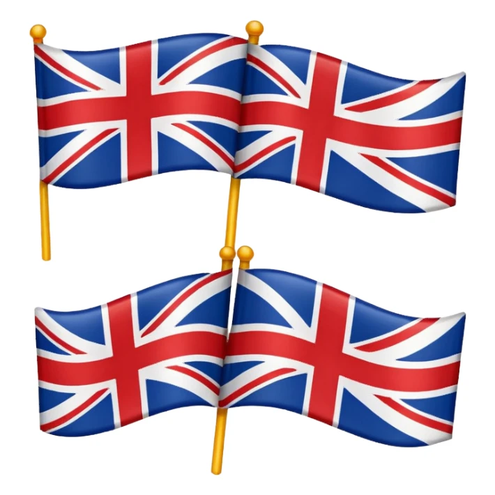 british and AMERICAN flags sticker