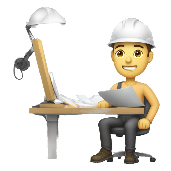 man doing imporant work  sticker