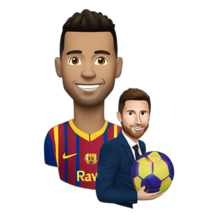 Ronaldo au dessus de messi sticker