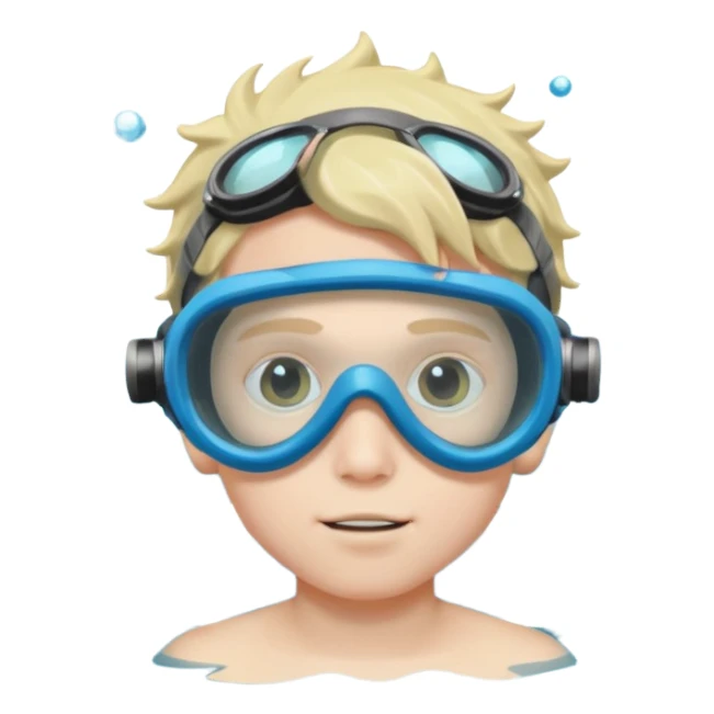 Underwater boy  sticker