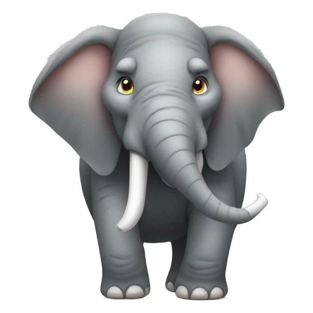 angry elephant sticker