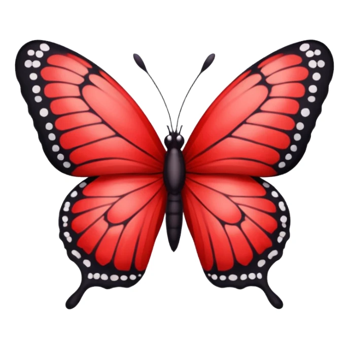 Red butterfly sticker