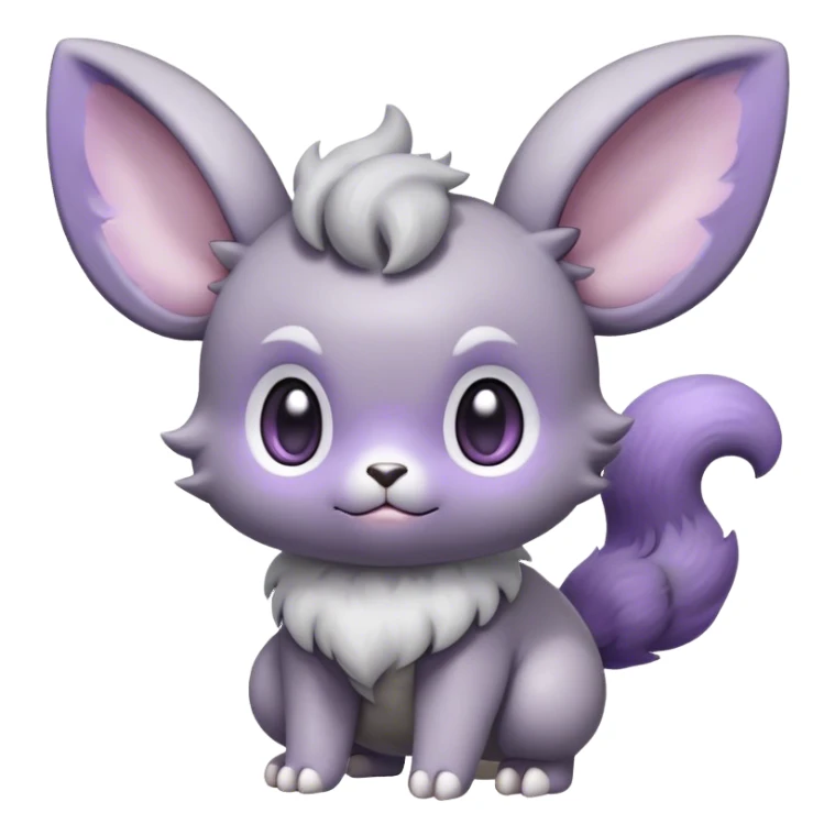 Minccino-Espurr-creature-hybrid sticker