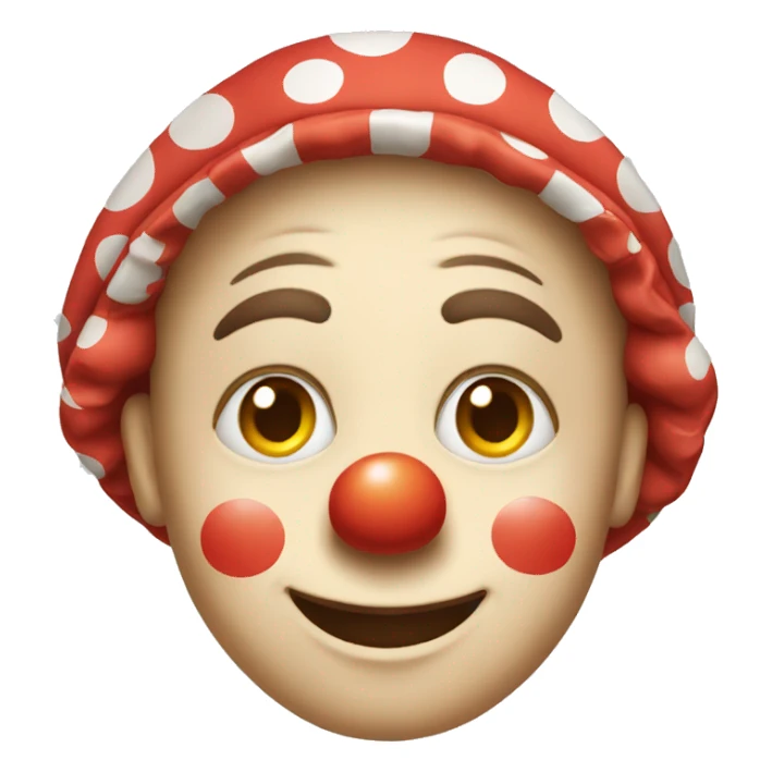 clown wearing a bonnet sticker