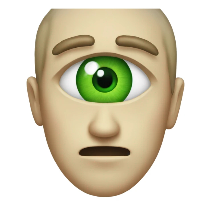 Green eyeballs sticker