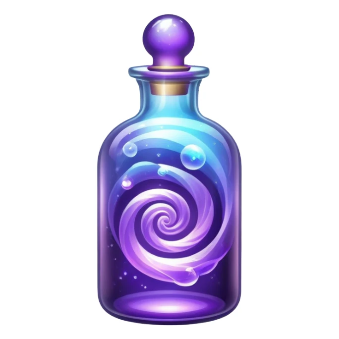 Purple magic in a Crystal bottle sticker