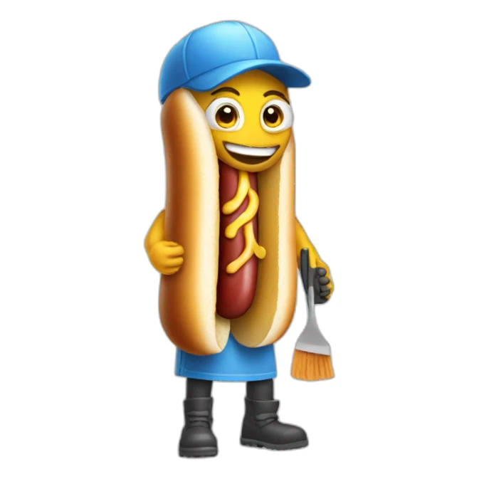 hot dog cleaner sticker