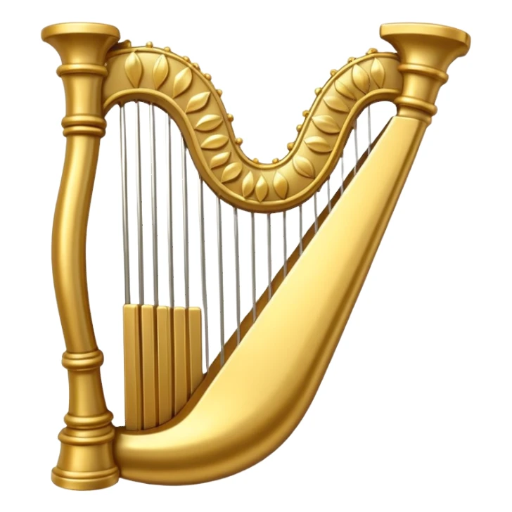 golden lyre sticker