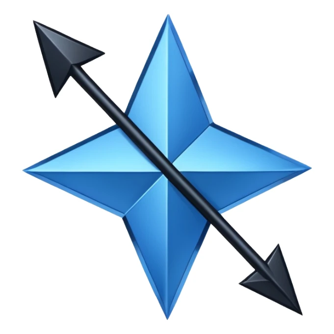 Make a blue star with black right Mark inside sticker