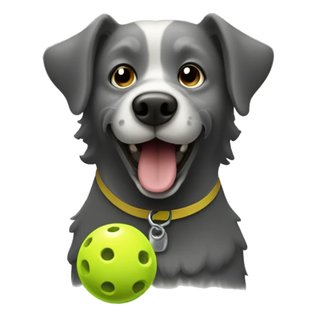 Dog playing pickleball sticker