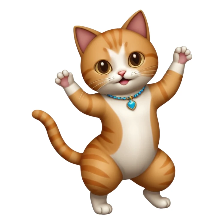 A cat dancing cha cha cha  sticker