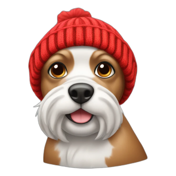 frenchy wearing red bobble beany sticker