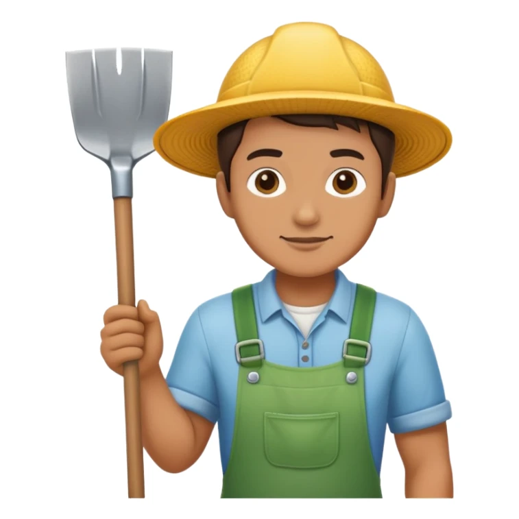 gardener with a shovel sticker