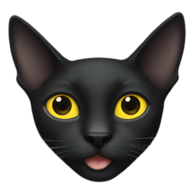 Black cat yellow eyes  sticker