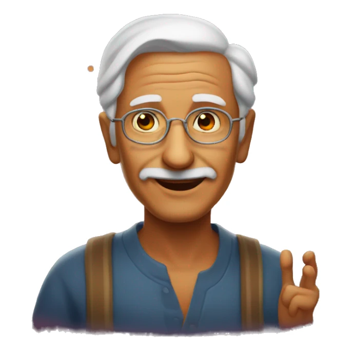 Old dude wishing happy diwali sticker