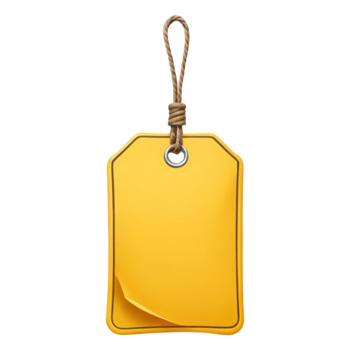  yellow Price tag sticker