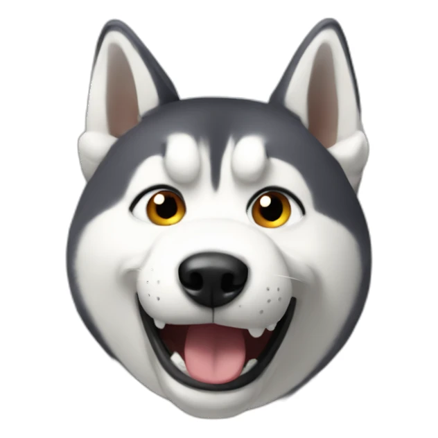 A smacking husky sticker