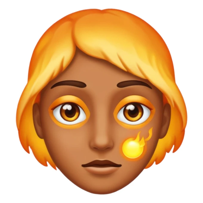 Error face with heat eyes sticker